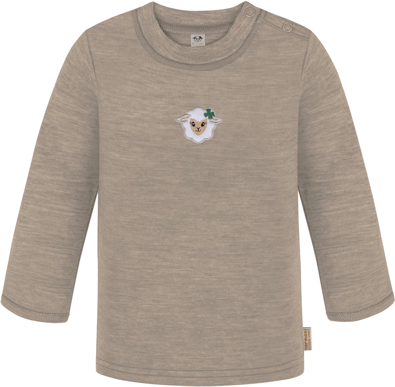 Baby-merino-shirt met lange mouwen „Taupo“