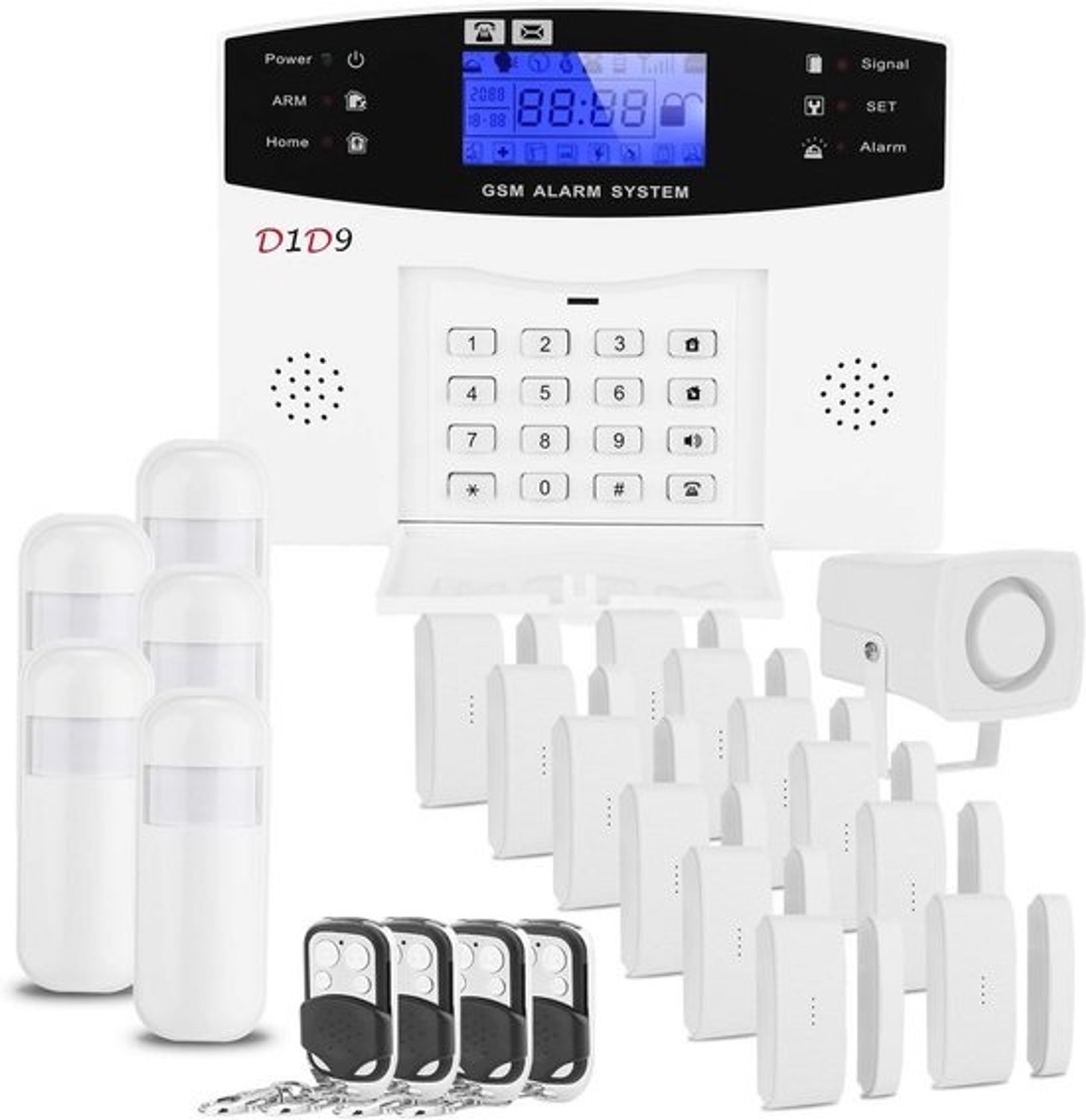 Draadloos Home-GSM WiFi alarmsysteem - Huisbeveiliging met bewegingsmelders en deurcontacten