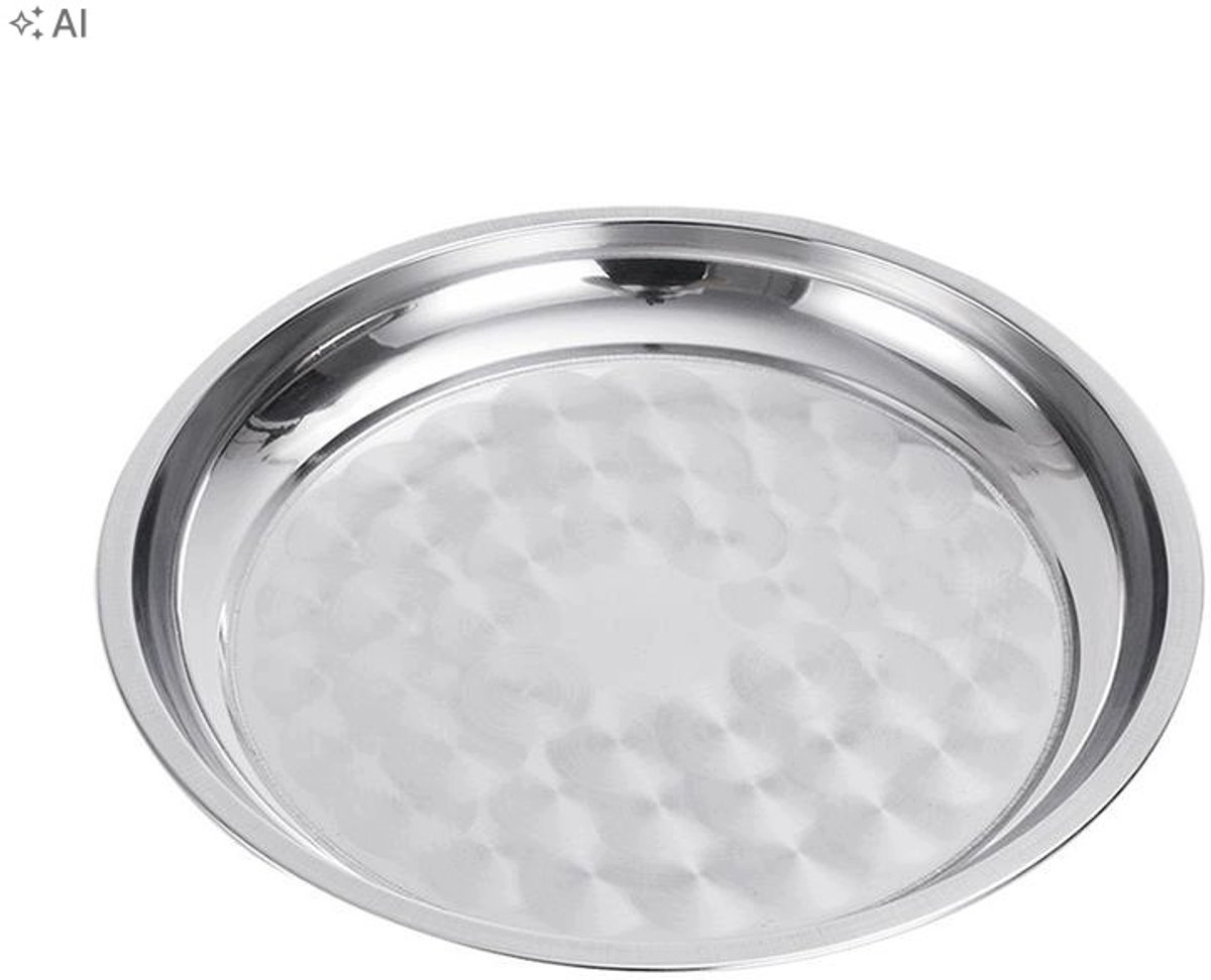 Cateringblad van RVS, gehamerd, 40 cm