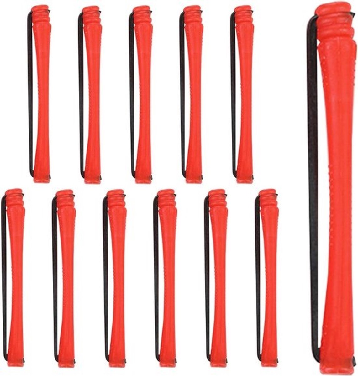 Warmteloze Krultang - Haarrollers Set - Mooi Haar Creëren - Zonder Hittebeschadiging - 12 Stuks - Zwart