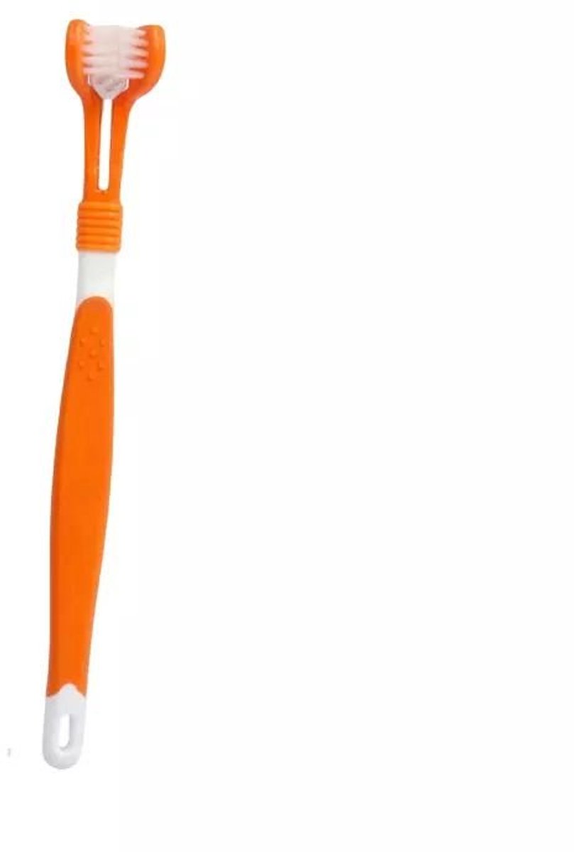 Surtep Animals tandenborstel voor honden, 3 koppen 17 cm, 5 stuks, mix kleuren
