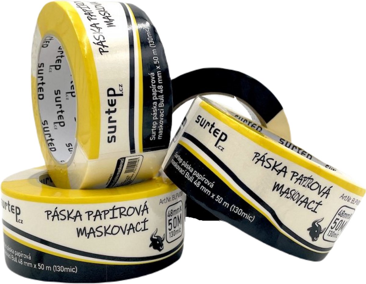 Surtep Bull afplaktape papier 48 mm x 50 m (130 mic)