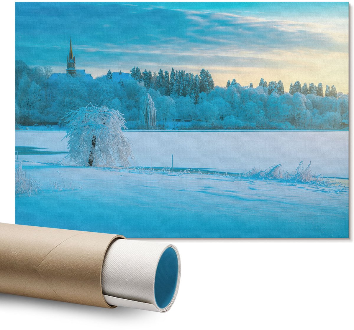 Coloray Polycanvas Wandposter - Natuurlandschap, Fotografie - A1 - Groen Kunst - Rechthoek - Wandkunstwerk - Slaapkamer - Klassiek