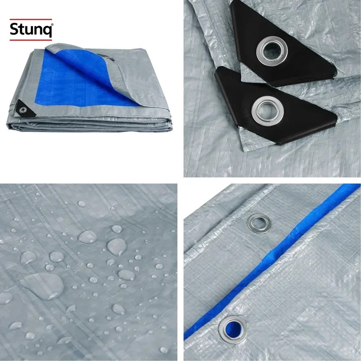 Stunq® Waterdicht Zonneschermlaken 500x400 cm met Oogjes