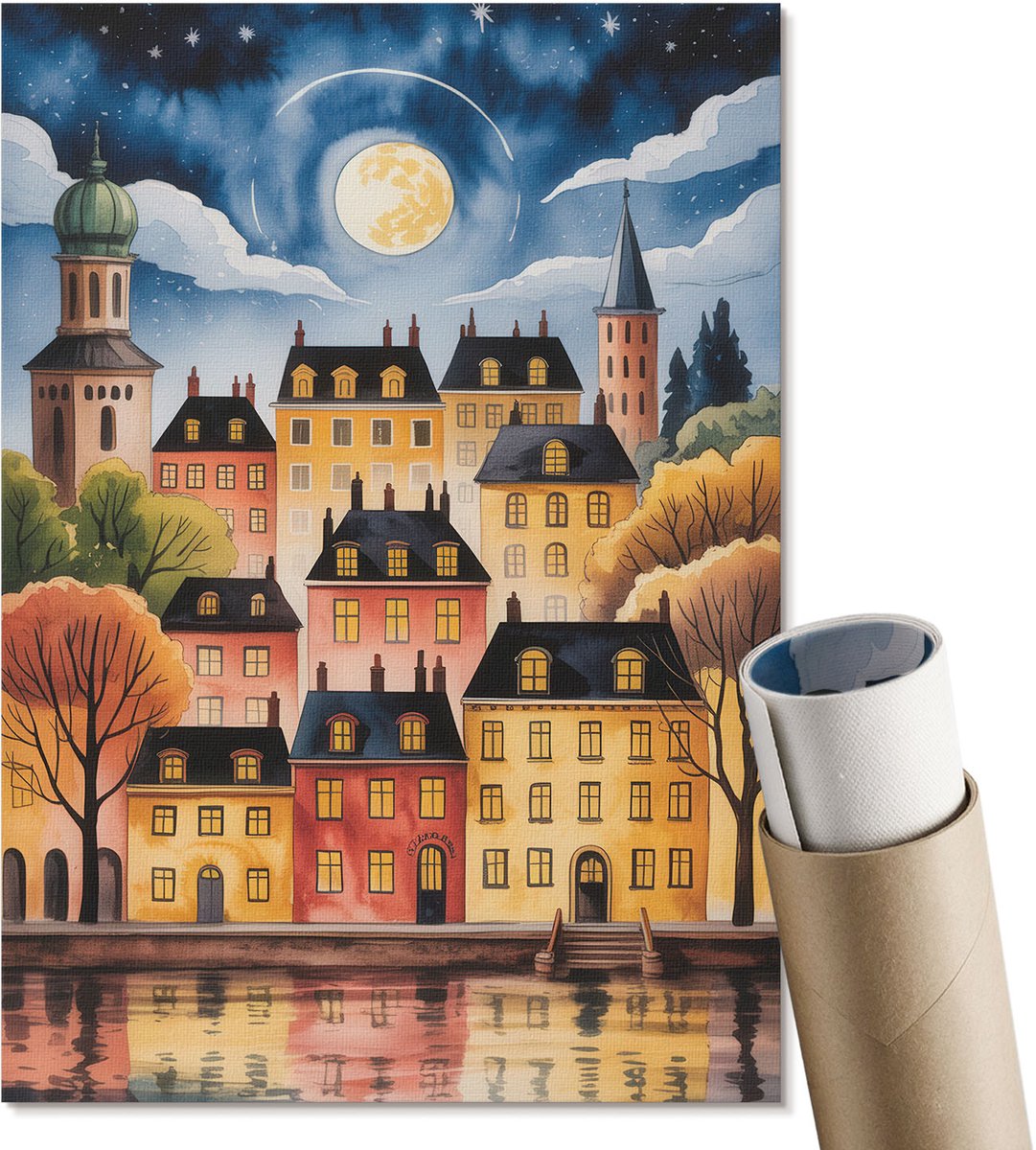 Coloray Polycanvas Wandposter - Moderne Elegantie, Fotografie - A3 - Grijs Poster - Rechthoek - Canvasposter - Woonkamer, Slaapkamer, Kantoor - Modern