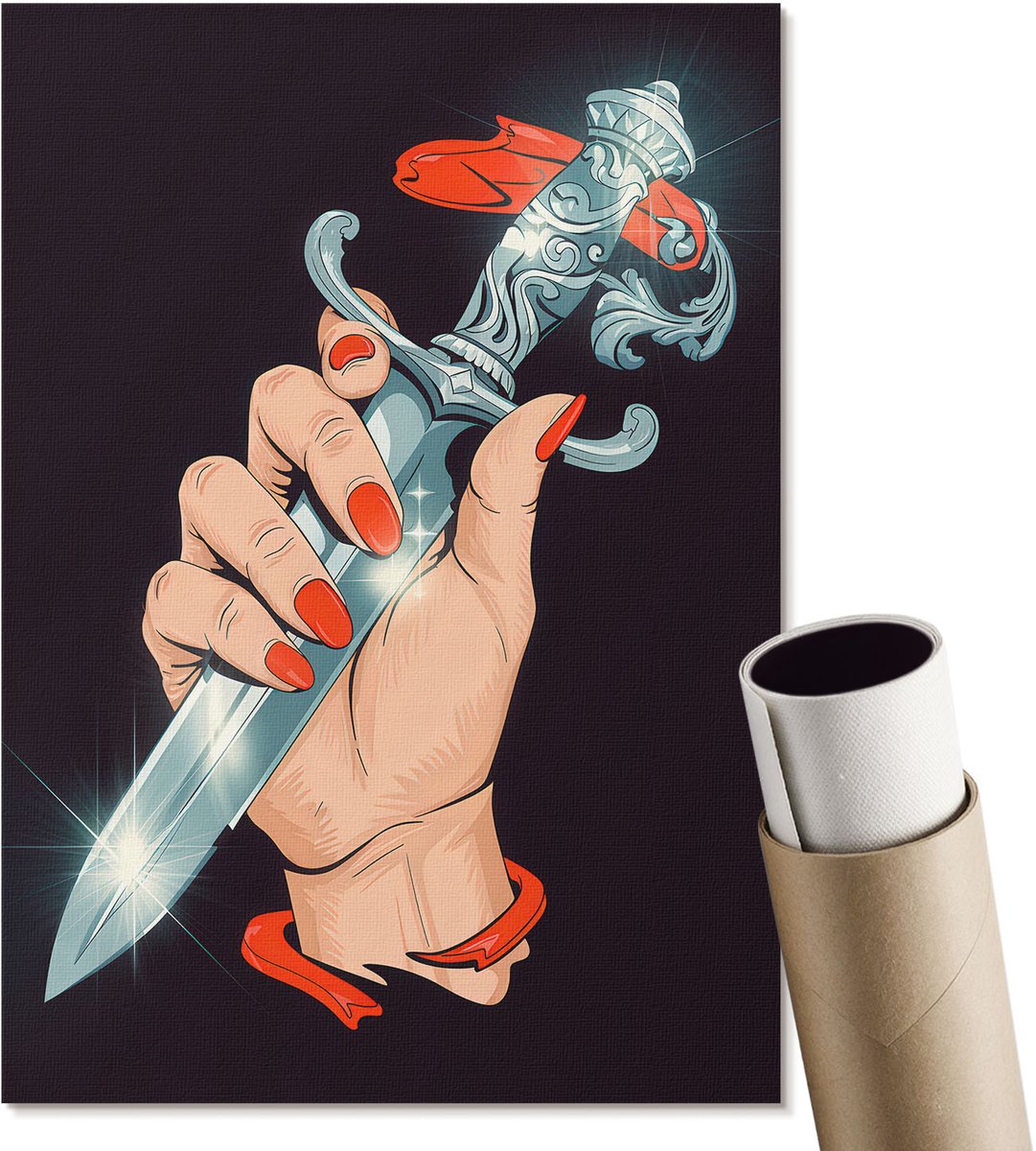 Coloray Polycanvas Wandposter - Interieur Van De Wagen, Fotografie - A2 - Geel Patroon - Rechthoek - Wandkunstwerk - Woonkamer, Slaapkamer, Kantoor - Modern