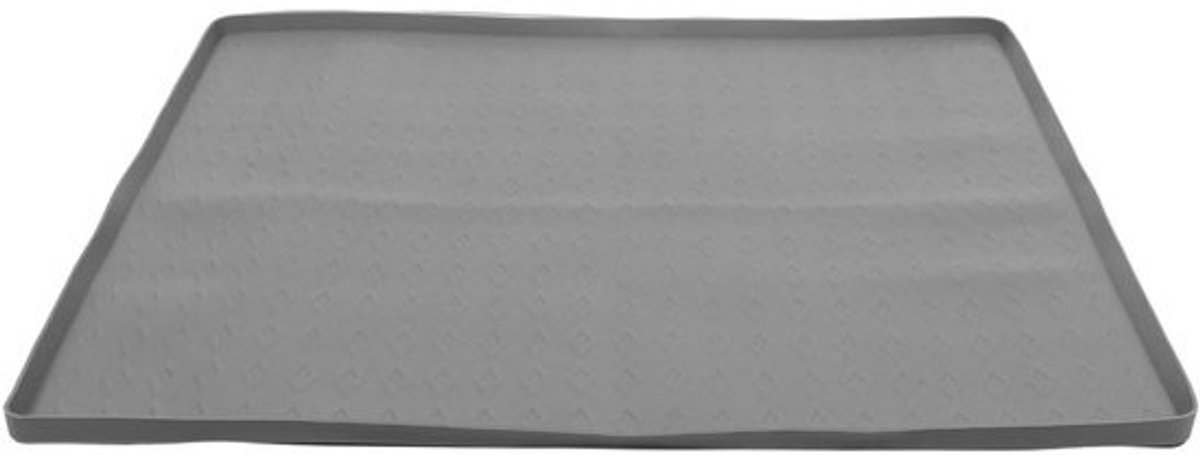 Wasmachine Beschermmat - Droger Mat Lekbak - Apparaat Beschermen - Antislip Opstaande Rand - 60x60 cm - Grijs