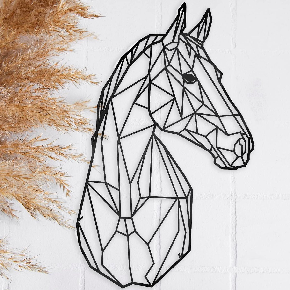 Paardendecoratie - 43 x 31 cm - Metaal - Binnen en Buiten