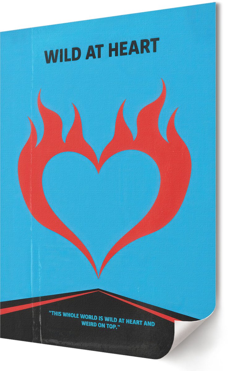 Coloray Polycanvas Wandposter - Vlammend Hart, Poster - 420 x 594 - Blauw Kunst - Rechthoek - Interieurdecoratie - Woonkamer, Slaapkamer, Kantoor - Popcultuur