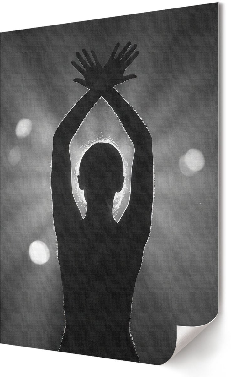 Coloray Polycanvas Wandposter - Dansen In Het Licht, Fotografie - 594 x 840 - Zwart Wanddecoratie - Rechthoek - Wandkunstwerk - Slaapkamer - Expressief