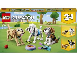 LEGO 31137 Creator 3in1 Schattige Honden Dieren Speelgoed Set met Teckel, Mopshond en Poedel