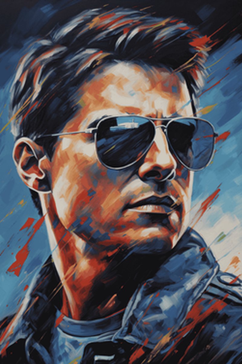 Film poster - Tom Cruise - Top Gun - Portret - Abstract - posters - formaat 70x100cm - L220