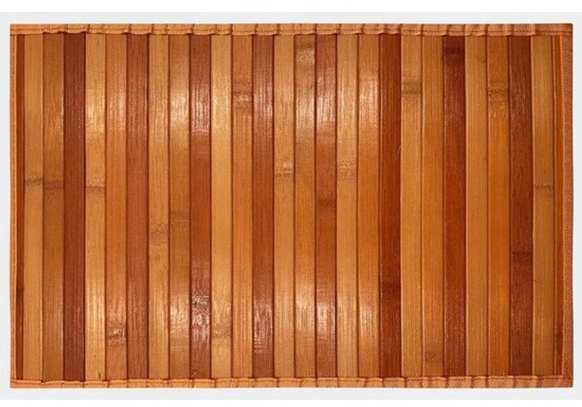 Bamboe Placemat - Houten Tafelmat - Tafel Beschermen - Antislip Onderkant - 50x370 cm - Oranje
