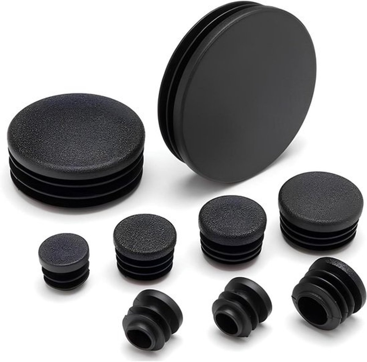 Lamellenpluggen Rond - Afsluitdoppen Meubels - Meubels Beschermen - Zelfklevend - 60 mm - Zwart