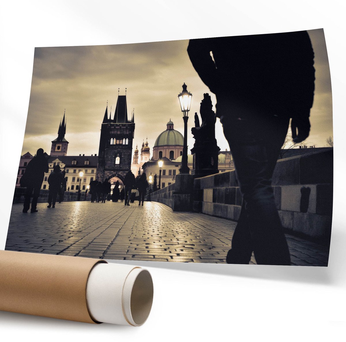 Coloray Polycanvas Wandposter - Ruimtereis, Fotografie - 594 x 840 mm - Oranje Illustratie - Rechthoek - Canvasposter - Woonkamer - Modern