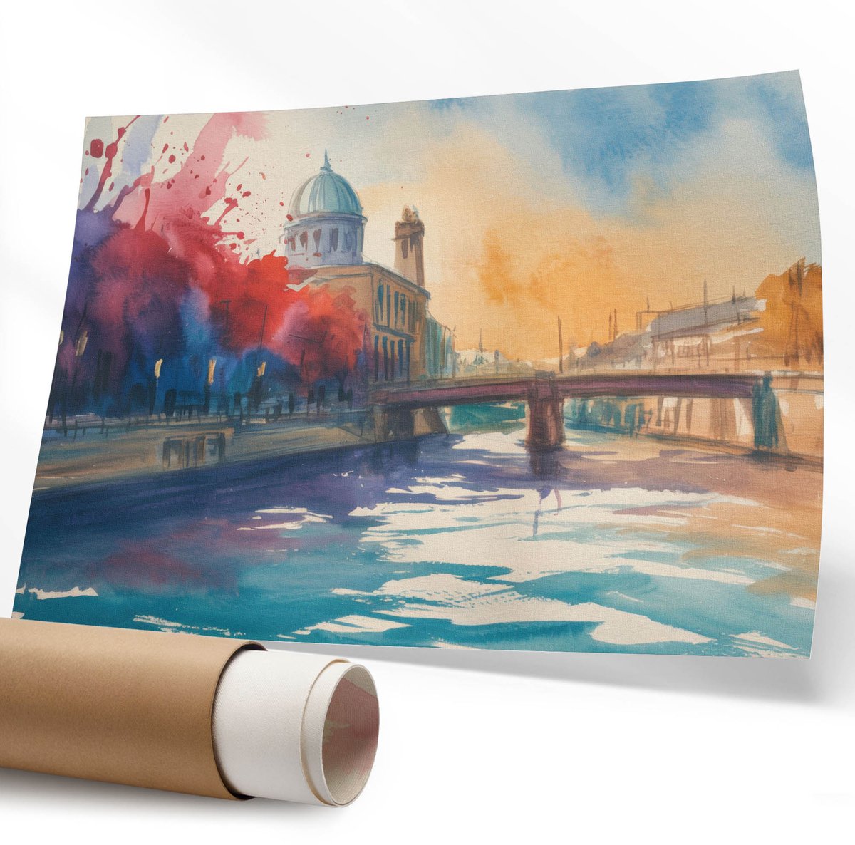 Coloray Polycanvas Poster - Mechanische Schorpioen, Illustratie - 594 x 840 mm - Grijs Wanddecoratie - Rechthoek - Kunstposter - Slaapkamer - Modern