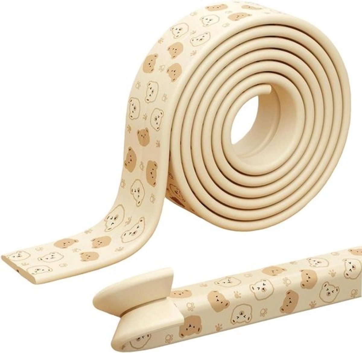 Randbeschermer Babyveiligheid - Hoekbeschermers Kinderen - Meubels Beveiligen - Zacht Rubber Schuim - 200 cm - Wit