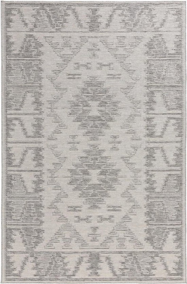 Vloerkleed Bronco - Buitenkleed Tapijt - Terras Aankleden - Weerbestendig Materiaal - 300x400 cm - Grijs