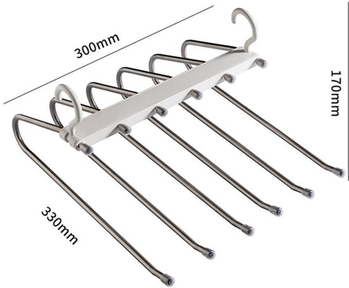 Multifunctionele kledinghanger, anti-slip verdikt type, huiselijk broekrek, opvouwbaar, kledingwinkel broekklem - broekrek | ruimtebesparende uniseks hanger | opvouwbare hanger | multifunctionele opberghanger voor broeken, sjaals, jeans - zwart