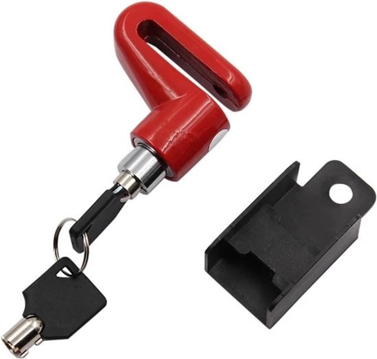 Motorslot Schijfrem - Motorfiets Beveiliging - Diefstal Voorkomen - Uniek Slotcilinder Ontwerp - 10 x 10 x 10 mm - Rood