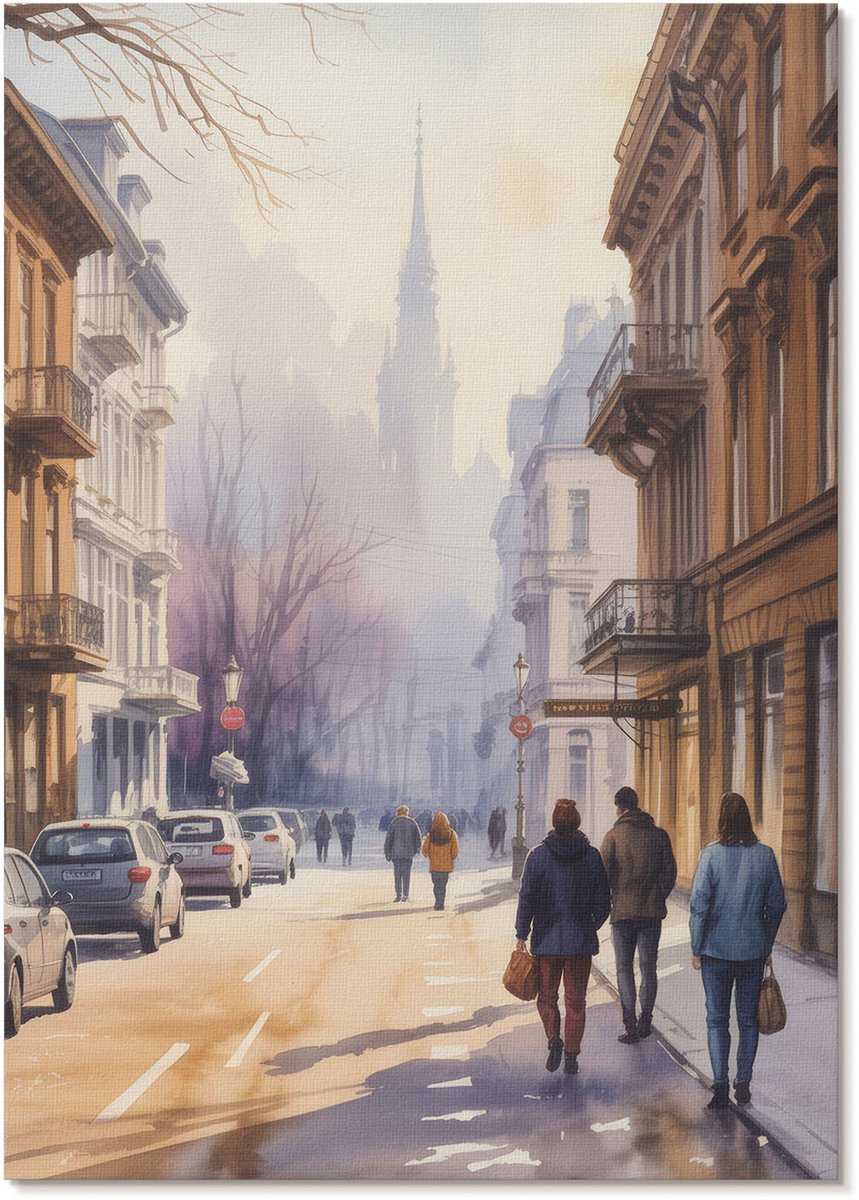 Tulup Polycanvas Wandposter - Winterlandschap, Fotografie - A3 - Wit Wanddecoratie - Rechthoek - Interieurdecoratie - Woonkamer, Slaapkamer, Kantoor - Klassiek