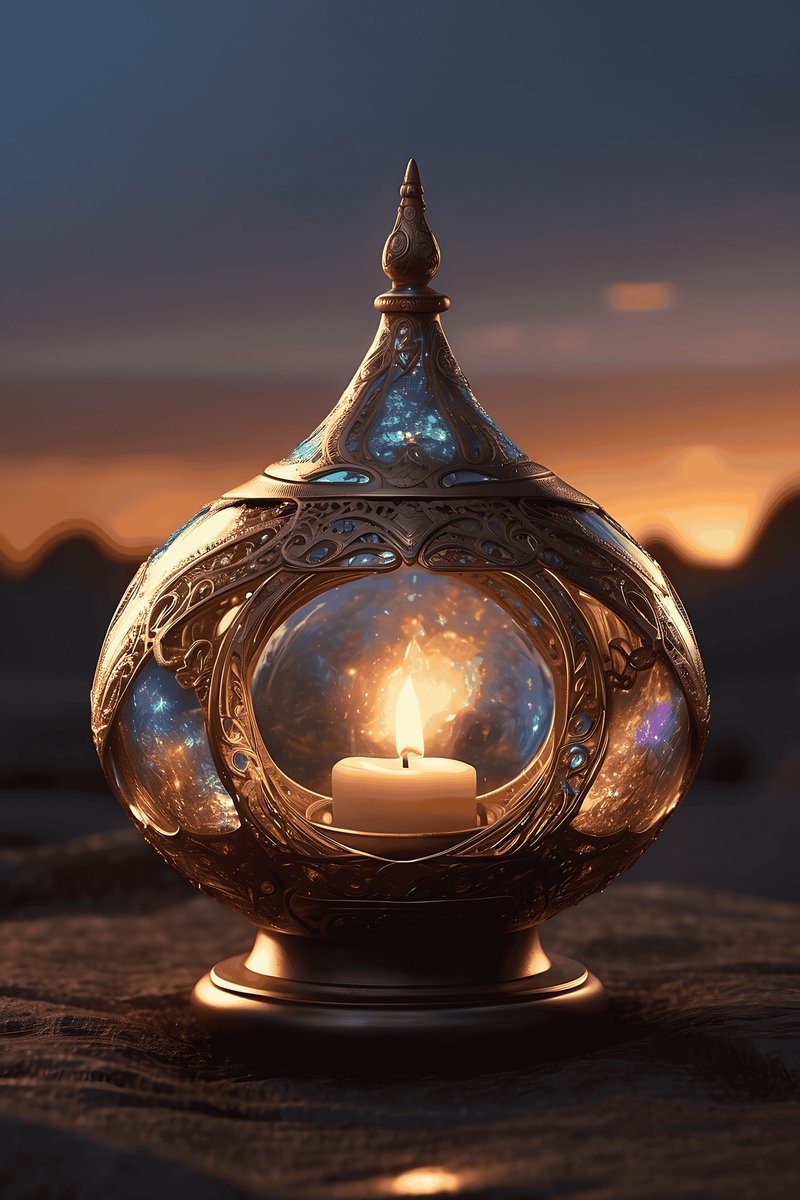 Woestijn Kaars Poster - Woestijn - Sfeer - posters - formaat 30x40cm - Wanddecoratie - Arabian Nights - 1001 Nacht - XS1998MT