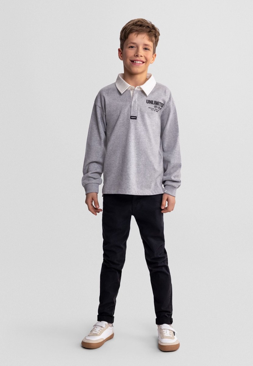 Minoti chino jongens slim fit - katoen - zwart
