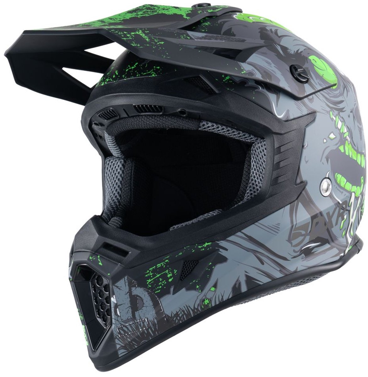 DXR Crosshelm - Skud Negan - Zwart Groen - M
