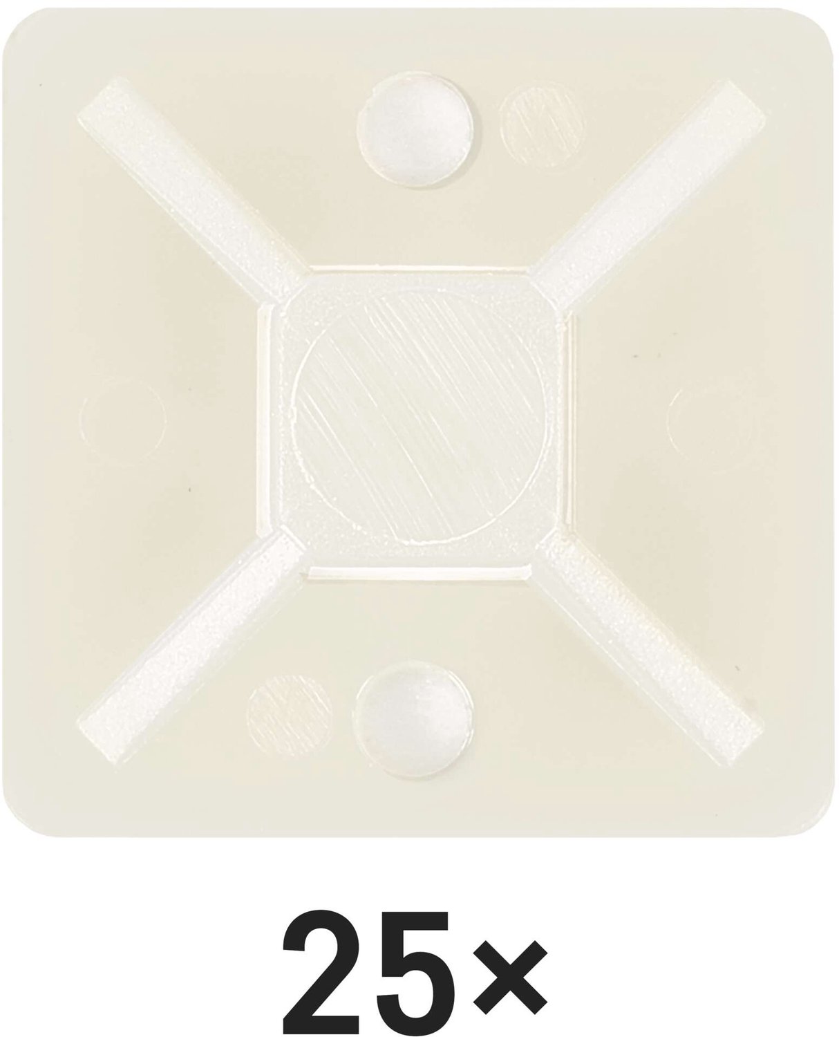 EMOS Zelfklevende klem voor spanband, 20x20 mm, wit, 25 stuks, A2832