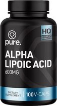 Pure. Alpha Lipoic Acid - 600mg - 100 vegan capsules – antioxidant