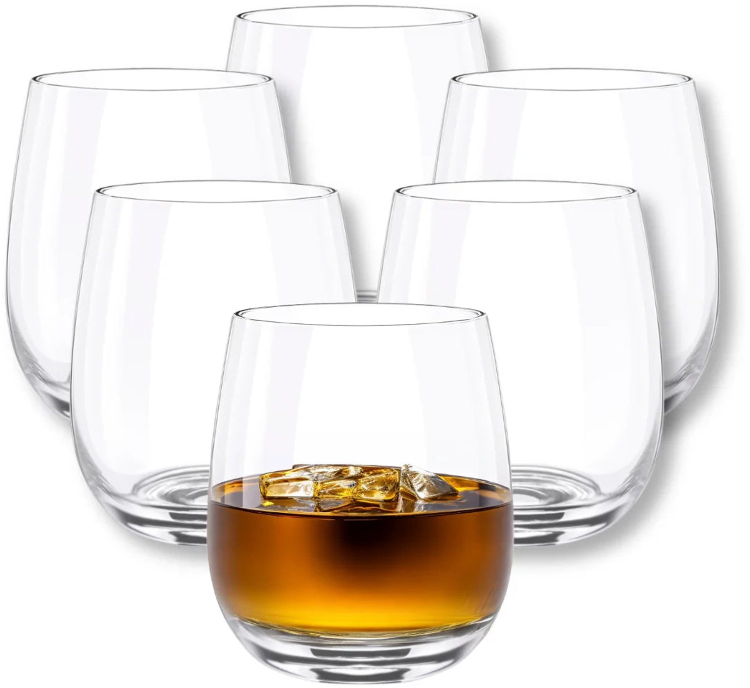 Wilmax Whiskyglas 370 ml Kristalglas Transparant 6-delige set WL-888021/6A