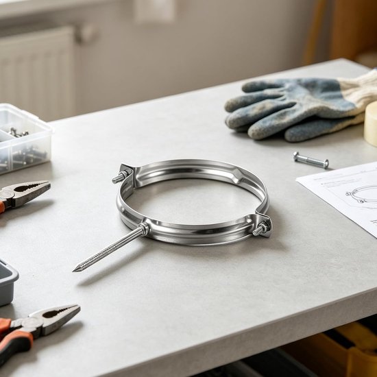 4 Stuks Delige Roestvrijstalen Verstelbare Buisbeugels Binnenmaat Robuuste Muursteunen voor Waterleidingen Roestbestendige Klemmen voor Veelzijdige Buisinstallatie — afbeelding 2