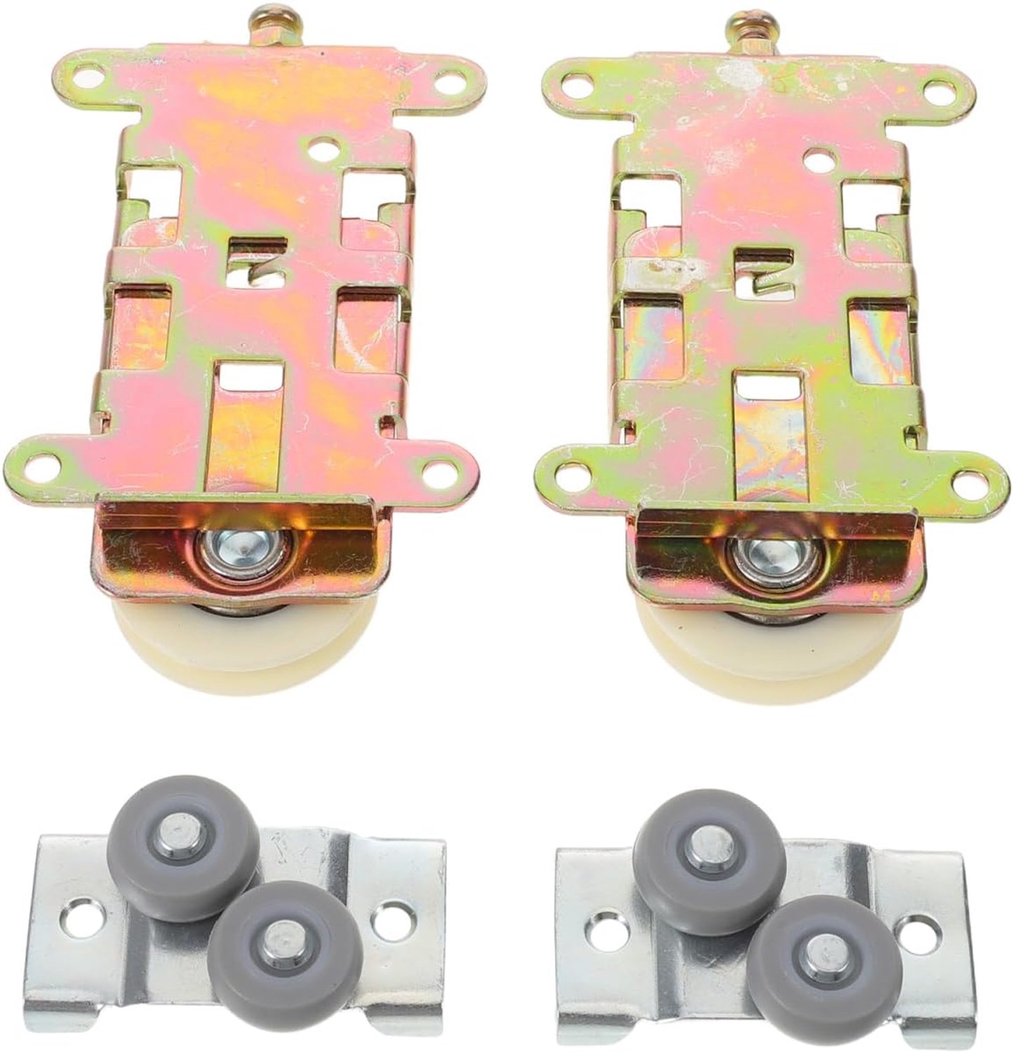 Hemobllo Set van 2 schuifwielen voor kastdeuren, spiegel, geleidingskatrollen van metaal, slijtvast, diameter 31,5 mm, reserveaccessoires voor meubels