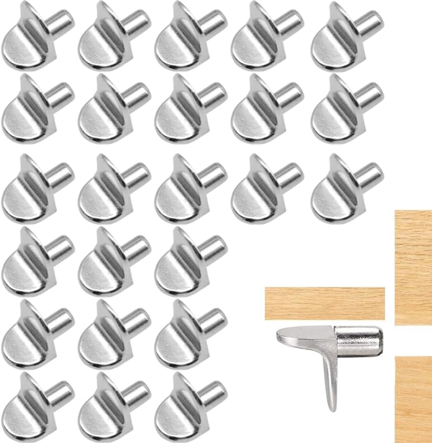 Planksteunen 5 mm - L-vormige metalen plankdragers - Voor stabiele kastplanken - 24 stuks - ShopVlot
