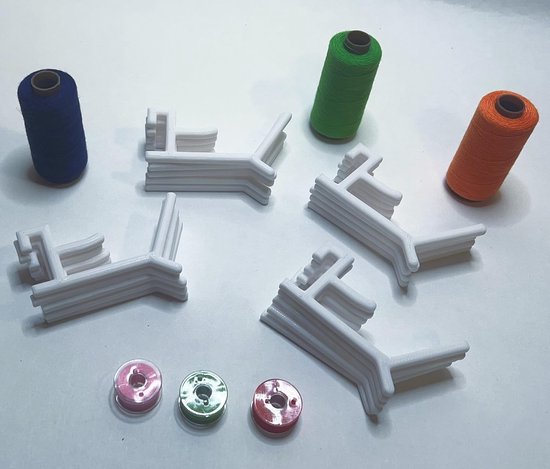 10 stuks naaigarenrollen, houder, haken, compatibel met IKEA Skadis gatenwand, SKadis accessoires, houder, gatplaat, garenrollen, houder (wit) — afbeelding 5