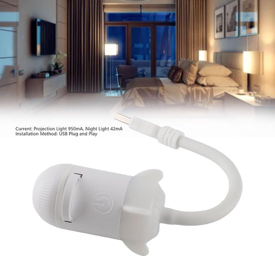 2 in 1 5D Hologram Nachtlamp Projector USB Draagbare Lamp — afbeelding 4