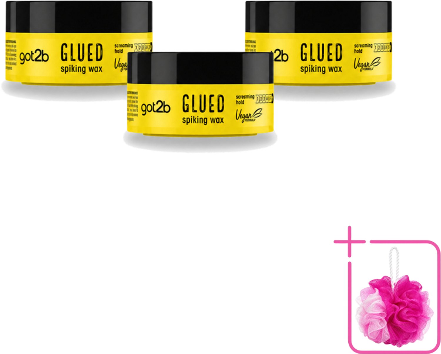 3 x Got2B - Spiking Wax - Glued - 75 ml - Bulkverpakking - Haarkleur - Douchemop - Haartypen
