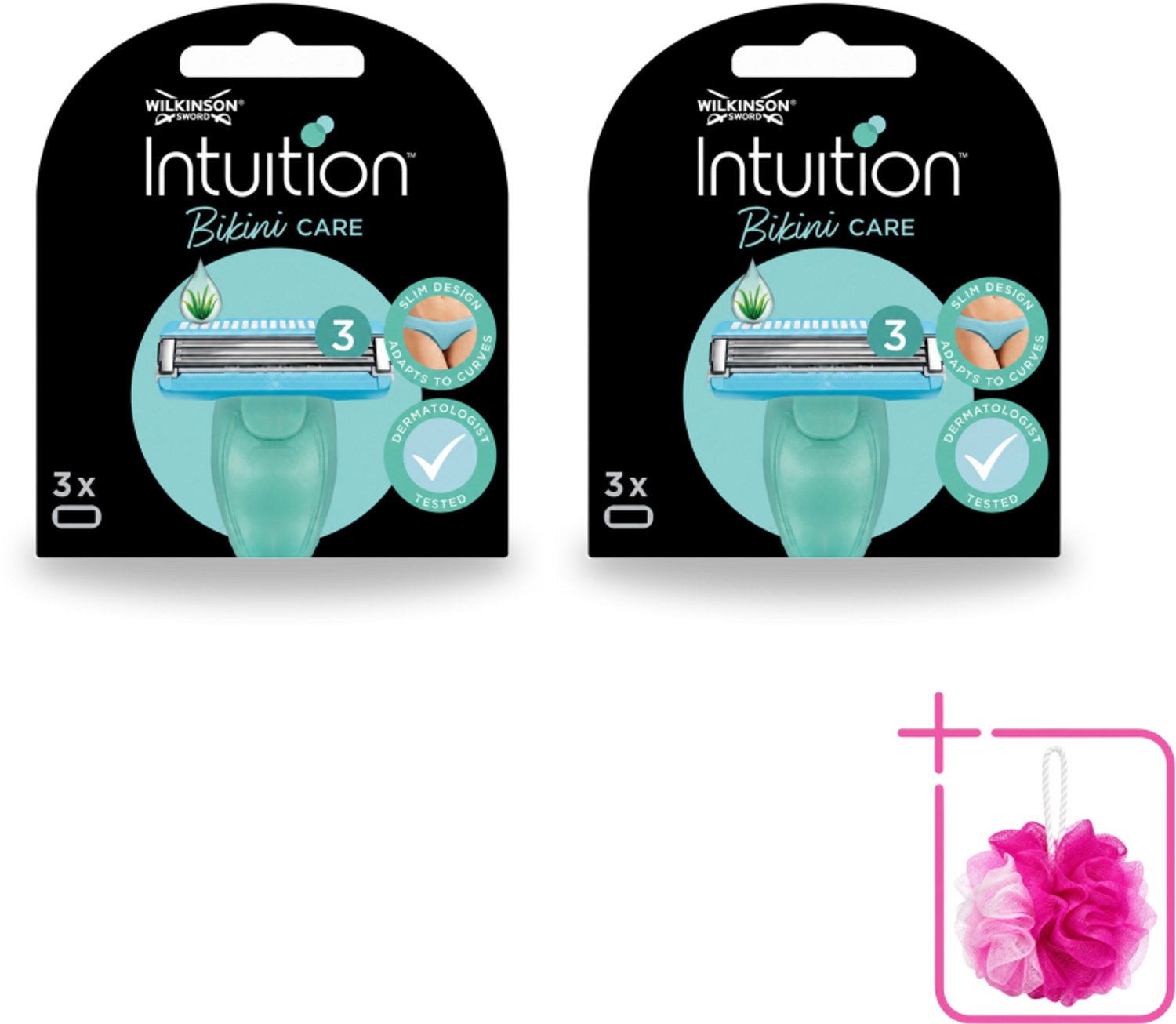 2 x Wilkinson Intuition - Navulmesjes - Bikini Care Duo - Praktisch - 3 mesjes - Bulkverpakking - Intieme zone scheren - Gevoelige huid scheren