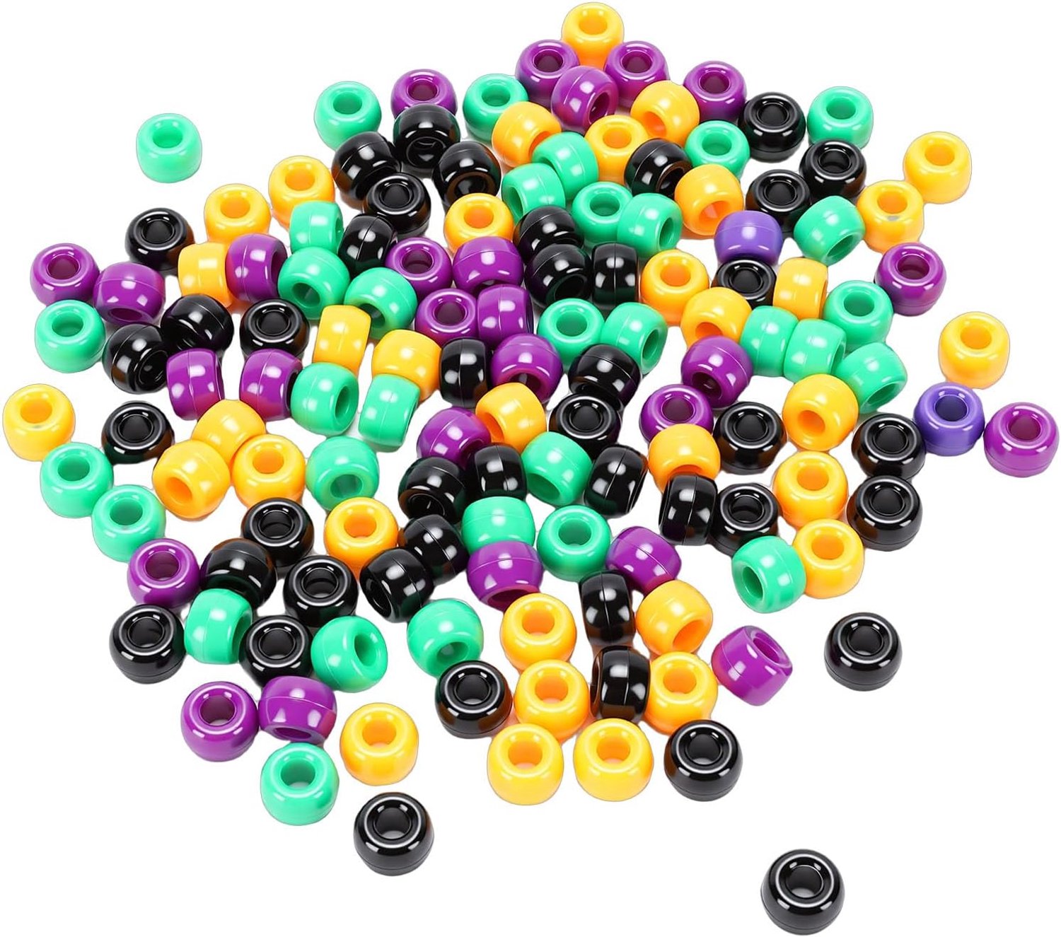 Annadue Kleine 6 Mm Kralen Diverse Kleuren Plastic Kralen voor Armband Ketting Enkelband Sleutelhanger DIY-projecten (Gemengde kleur)
