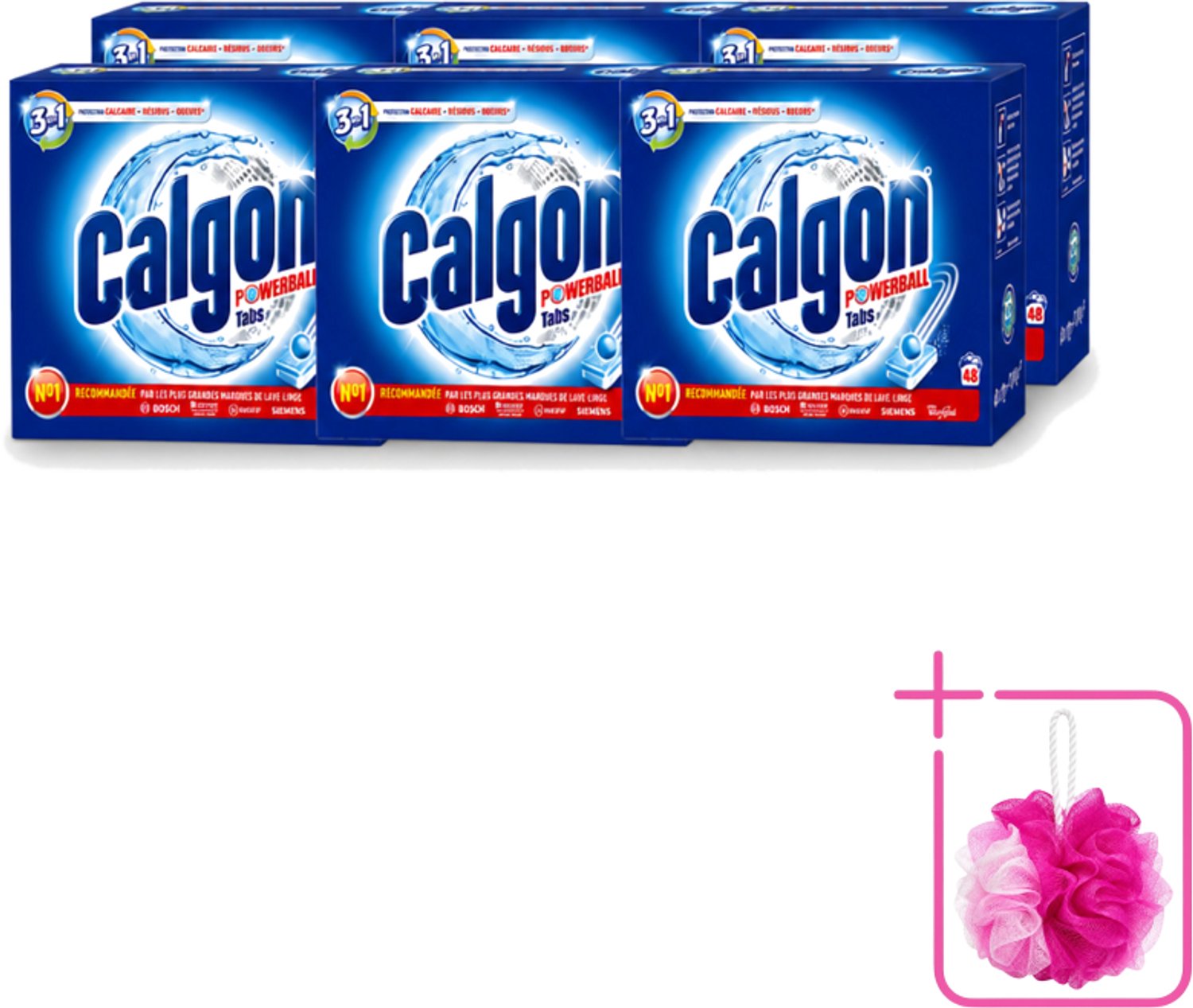 6 x Calgon - 3in1 Tabletten - 48 tabletten - Bulkverpakking - Wasmachine bescherming - Kalkaanslag voorkomen