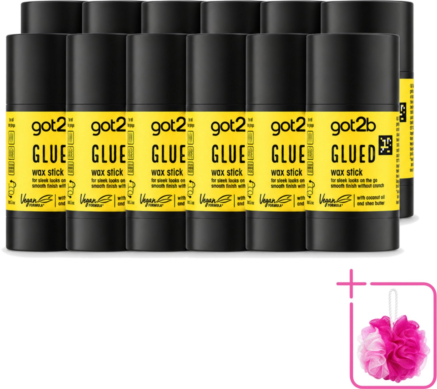 12 x Got2B - Wax Stick - Glued - 50 g - Bulkverpakking - Haartype - Douchemop - Strak haar
