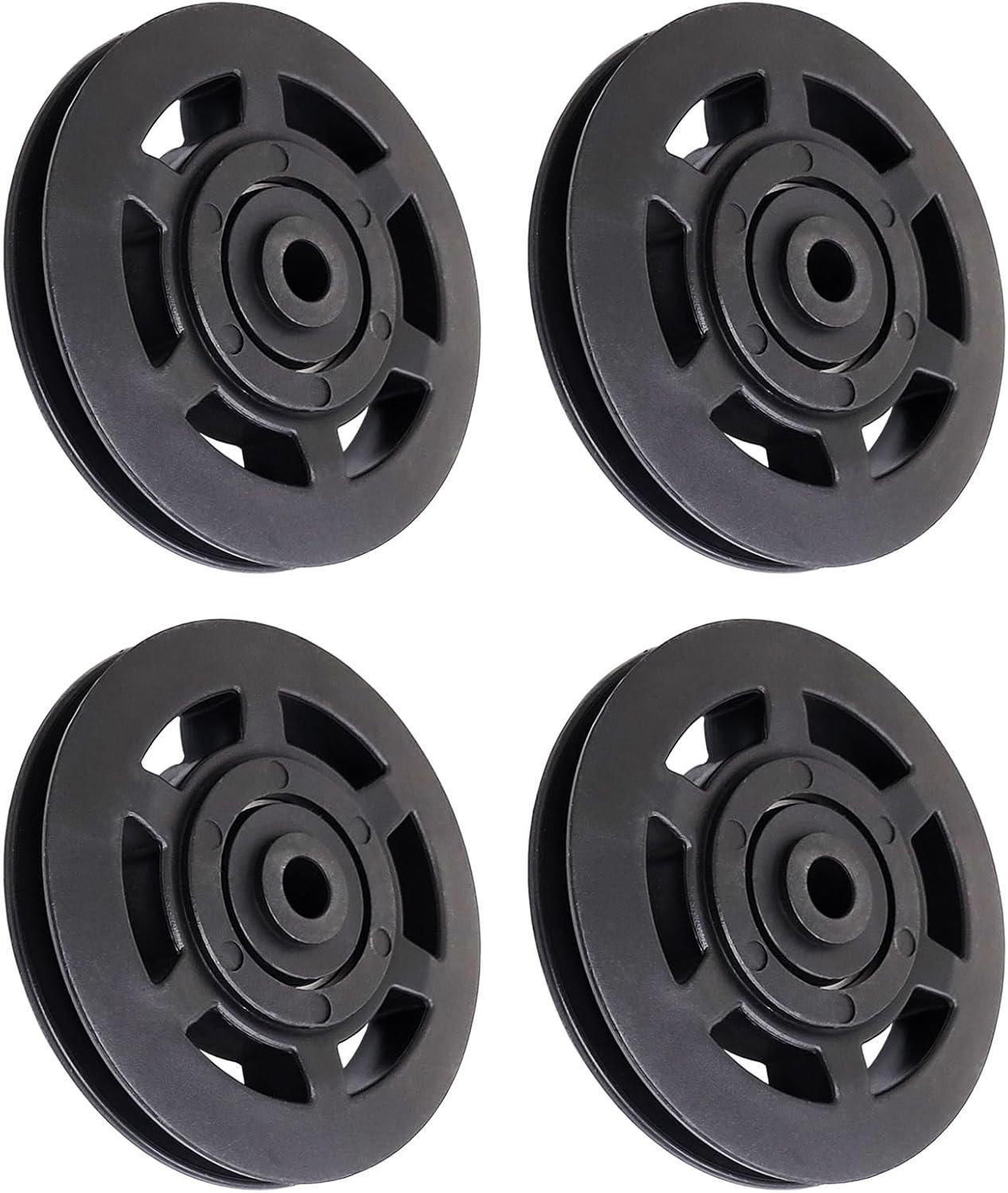 2 paar (4 stuks) lagerspulwiel voor kabelgym, fitnessapparatuur, 95mm, ideaal voor krachttraining