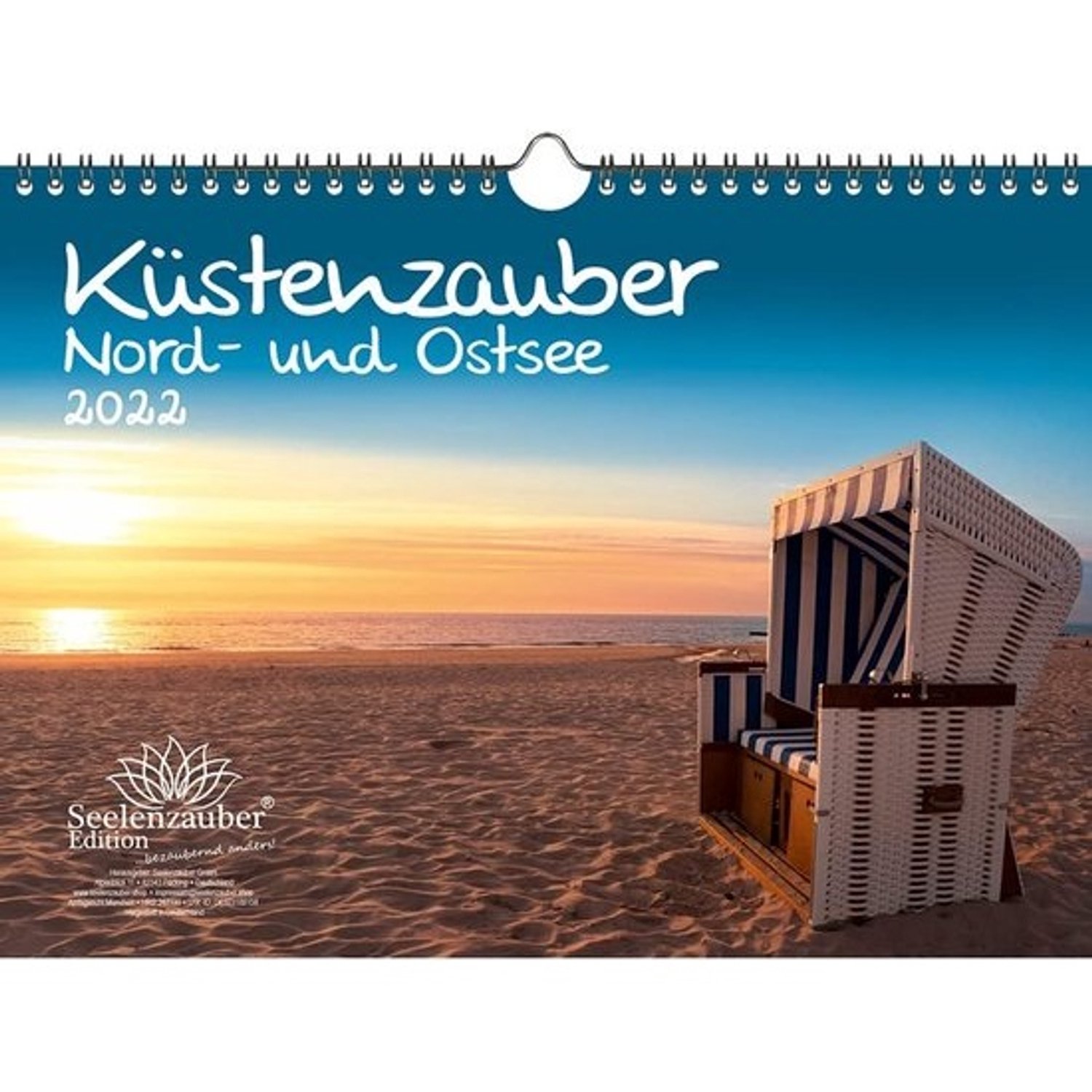 Wandkalender A4 liggend - Kustmagie Noordzee & Oostzee - 2025 - Fotokalender - met strandgezichten