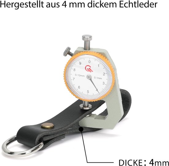 4 stuks echt lederen riemlus met D-ring, gereedschapsriemlus, sleutelhanger — afbeelding 2