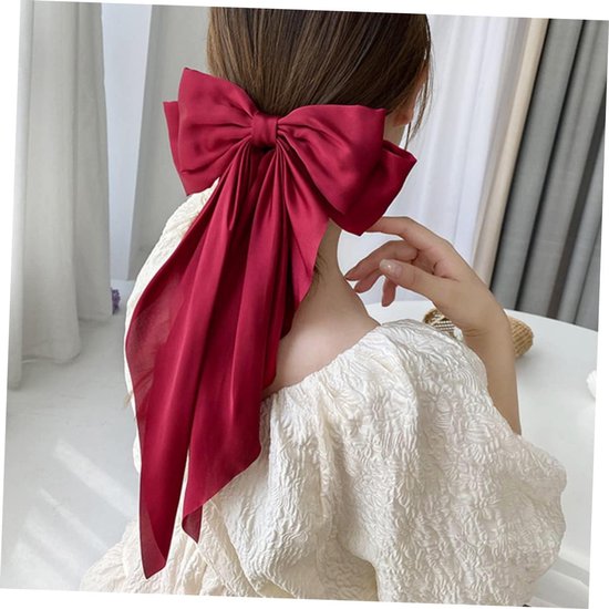 2stuks Grote Haarstrik Clips Modevolle Metalen Veer Haarclips Met Lange Tails Geschikt Haartypes Elegante Accessoires Voor Vrouwen Cadeau Voor Vriendinnen — afbeelding 2