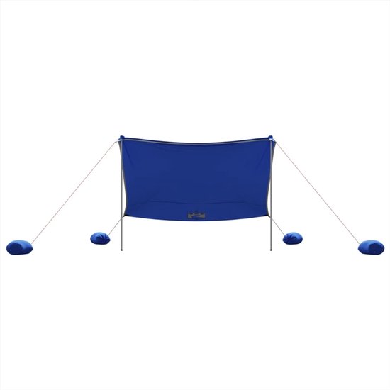 vidaXL - Strandluifel - met - zandankers - 304x300 - cm - blauw van Vidaxl — afbeelding 2