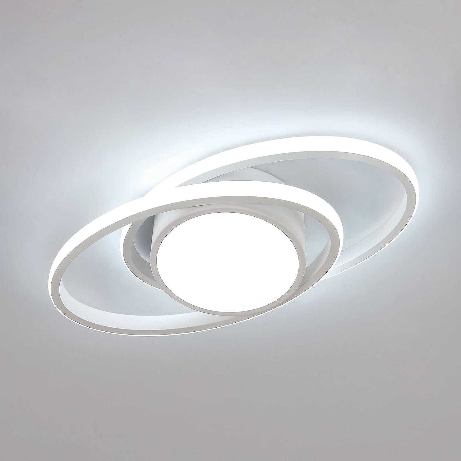 Riserva Modern Eenvoudig - Plafondlamp - Wit - 39W LED - 6500K Koud Wit Licht - Woonkamer & Slaapkamer