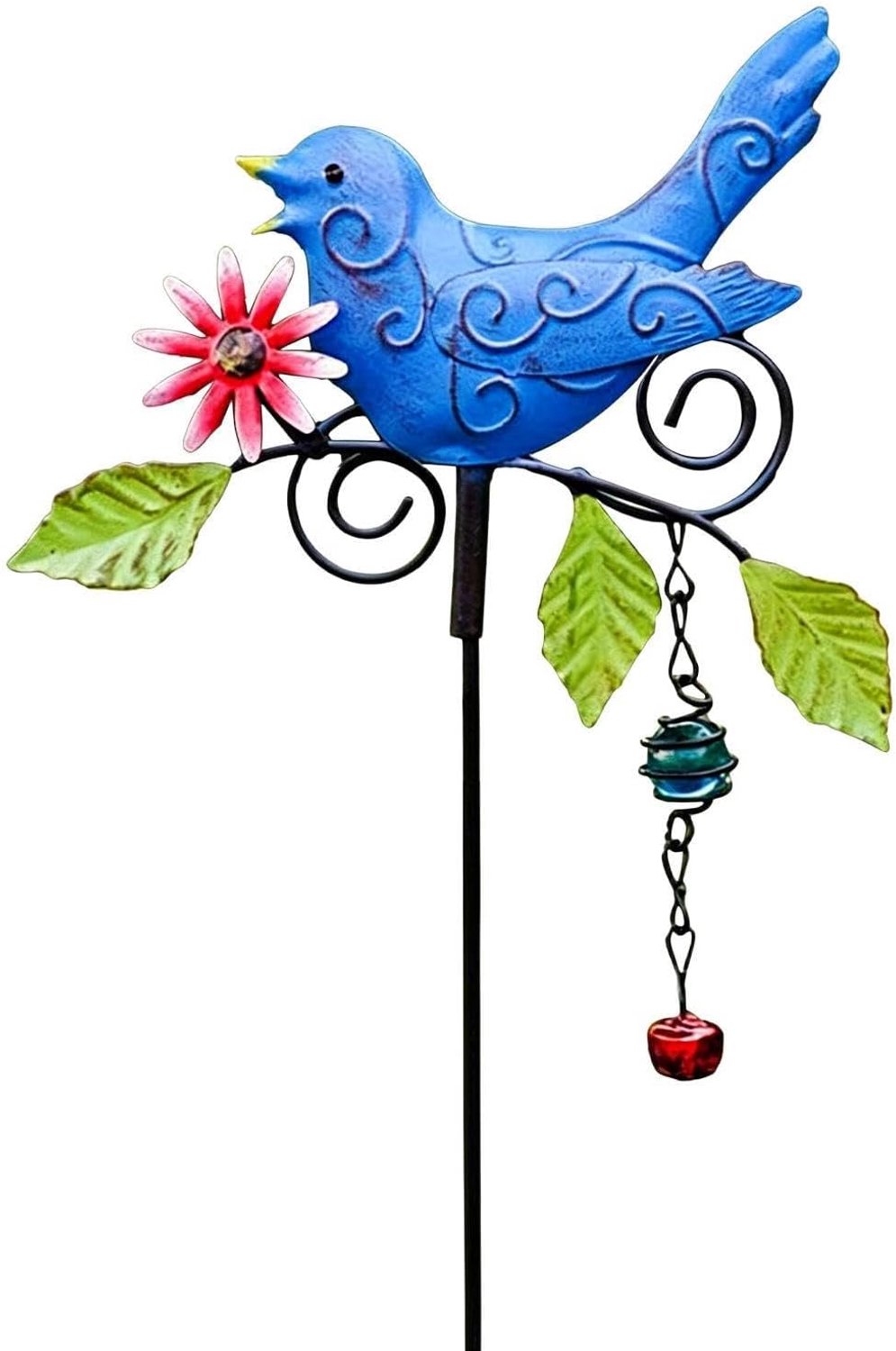 Tuin metalen paal | Weerbestendige sculpturen ornament | decoratieve vogels tuin palen - voor balkons 's achtertuin binnenplaats indoor bed gazon pot boerderij lente natuur