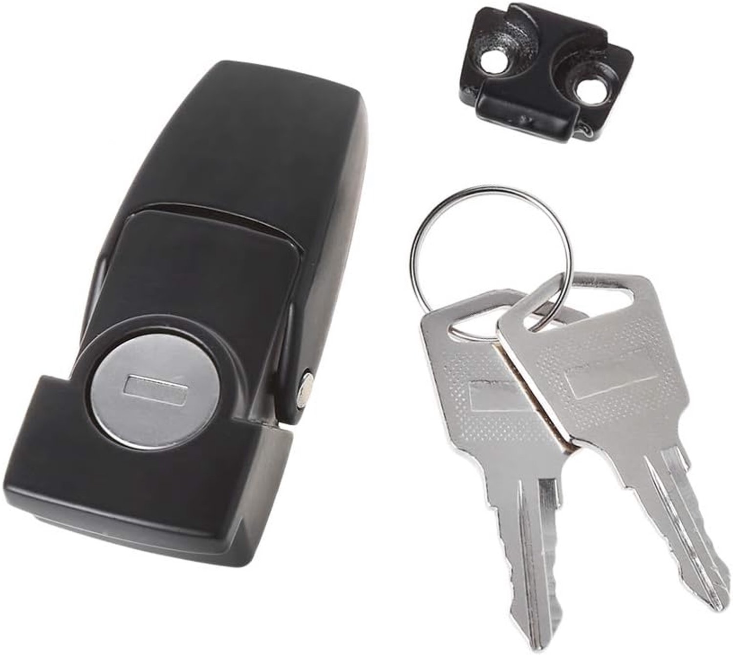 Hasp sluiting met 2 sleutels - zwart gecoat metaal - veilig slot - ideaal voor kasten - ShopVlot