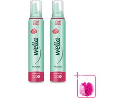 2 x WellaFlex Hold Ultra Strong Mousse - Haarmousse - Langdurige Versteviging - Flexibele Textuur - 200 ml - Bulkverpakking - Haarversteviging - Douchemop - Haar fixatie